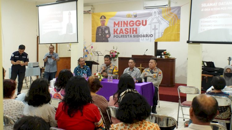 Minggu Kasih Polresta Sidoarjo, Ngobrol Kamtibmas dan Saling Peduli