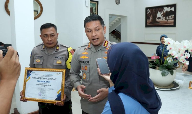 Polresta Malang Kota Raih Penghargaan Satuan Kerja Terbaik Atas Pelaksanaan Anggaran