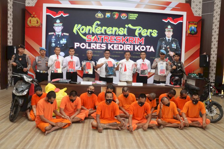 Polres Kediri Kota Berhasil Ungkap Delapan Kasus Diantaranya Curanmor Sepanjang Bulan Mei 2024