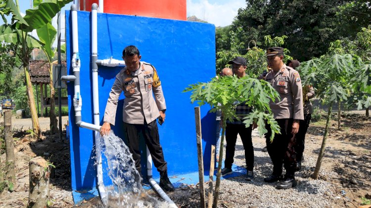 Empat Sumur Bor Bantuan Polres Ponorogo Siap Digunakan, Warga Desa Tak Lagi Kawatir Kekeringan