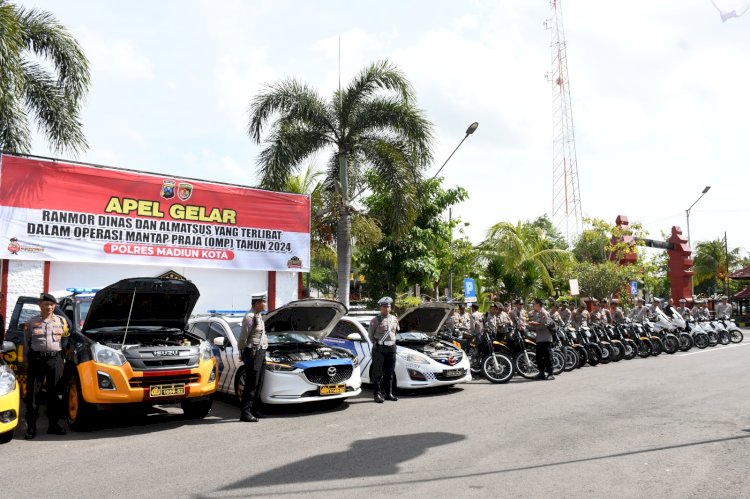 Polda Jatim Cek Ranmor Dinas Polres Madiun Kota, Pastikan Kesiapan Pengamanan Pilkada 2024