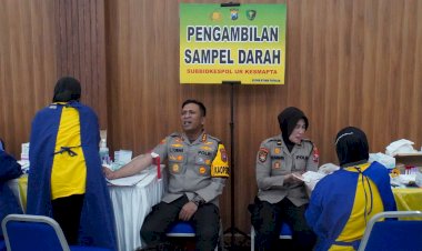 Cek-Kesehatan-Anggota-Polresta-Sidoarjo,-Optimalisasi-Siap-Amankan-Pemilu-2024