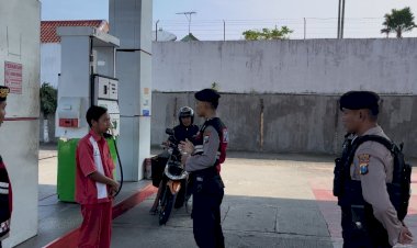 Polres-Blitar-Kota-Cek-SPBU-Hindari-Kecurangan-Jelang-Mudik-Lebaran