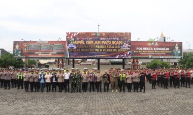 Kapolresta-Sidoarjo-Pimpin-Apel-Pengamanan-Malam-Tahun-Baru-2025