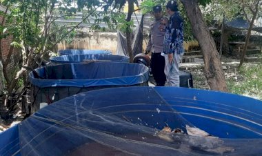 Bhabinkamtibmas-Wedoro-Dukung-Ketahanan-Pangan-Lewat-Budidaya-Ikan-Patin-di-Lahan-Kosong