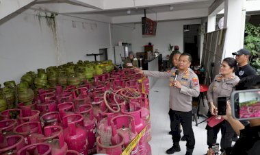 Polrestabes-Surabaya-Ungkap-Sindikat-Pengoplos-LPG-Bersubsidi-3kg-ke-12kg