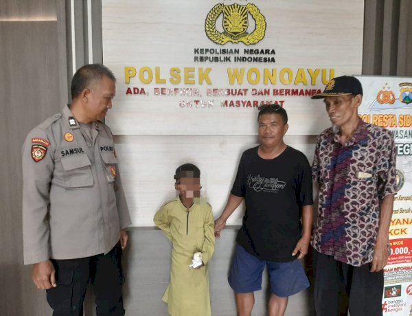 Warga Temukan Anak, Diserahkan ke Polsek Wonoayu untuk Diserahkan Keluarga