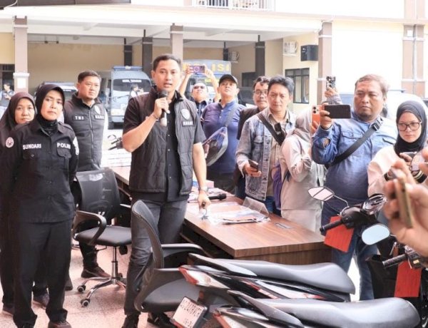 Polres Kediri Kota Amankan 2 Tersangka Curanmor yang Beraksi di Sejumlah TKP
