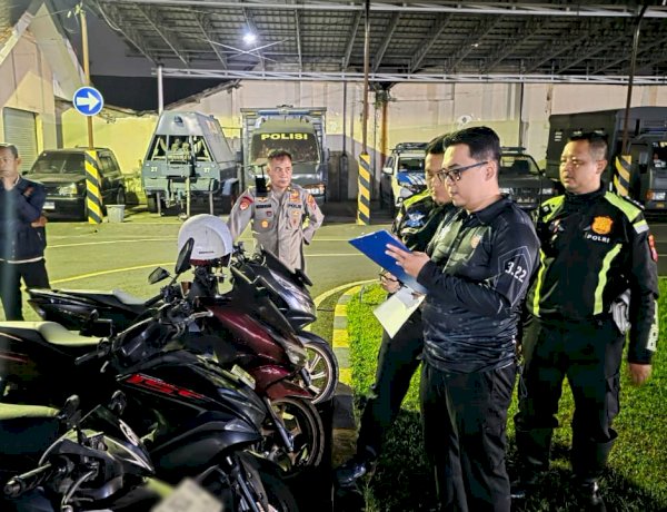 Polres Mojokerto Kota Amankan 80 Pemuda Konvoi,1 orang Kedapatan Bawa Sajam
