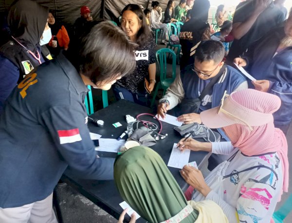 Polresta Malang Kota Gelar Bakkes, 200 Warga Ikuti Cek Kesehatan Gratis di Hari Bhayangkara ke - 80