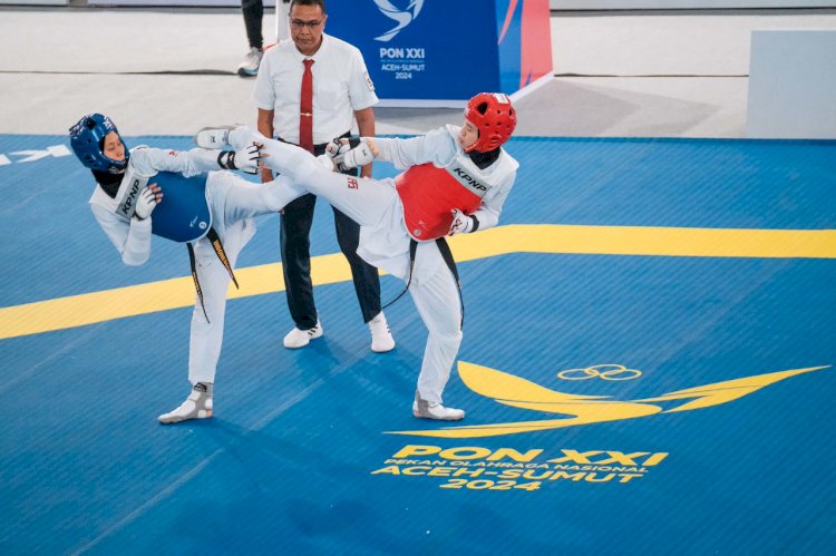 Atlet Taekwondo Polri Koleksi Emas, Perak dan Perunggu di PON XXI Aceh Sumut