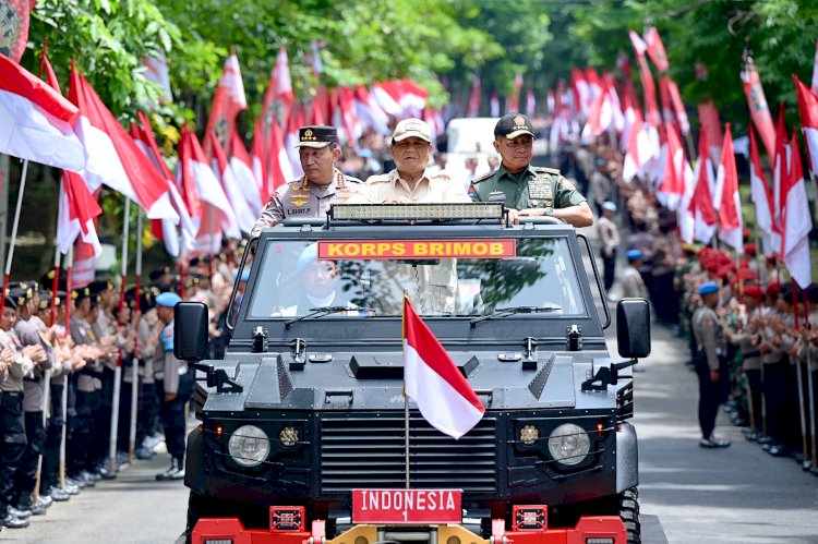 Presiden Prabowo Disambut Meriah di Pembukaan Apel Kasatwil Polri 2024