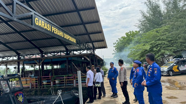 Cuaca Ekstrem Polisi Jaga Keamanan Libur Nataru di Wisata Perairan Sidoarjo