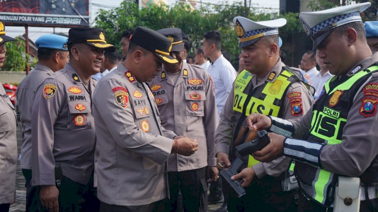 Antisipasi Penyalahgunaan Senpi, Polresta Sidoarjo Lakukan Pemeriksaan Anggota