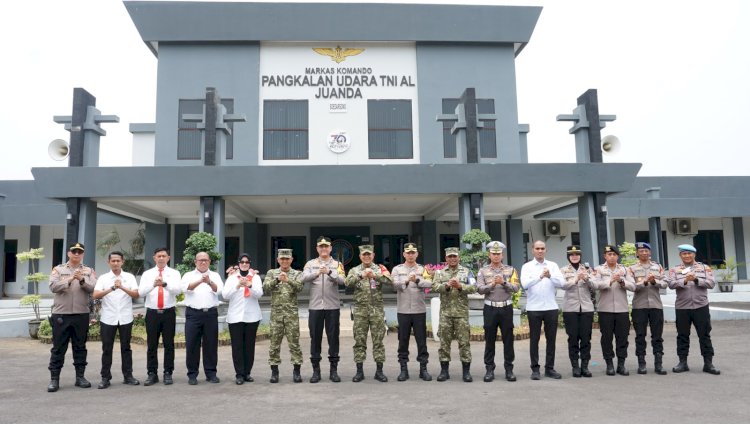 Sidoarjo Ajak Silaturahmi Perkuat Sinergitas, Kapolresta Sidoarjo Kunjungan ke Lanudal Juanda